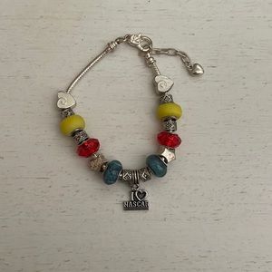 NASCAR charm bracelet- extra long